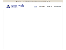 Tablet Screenshot of nationwidefinancial.com.au